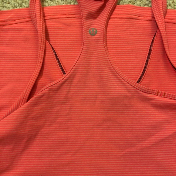 Lululemon coral striped racerback - Picture 3 of 3